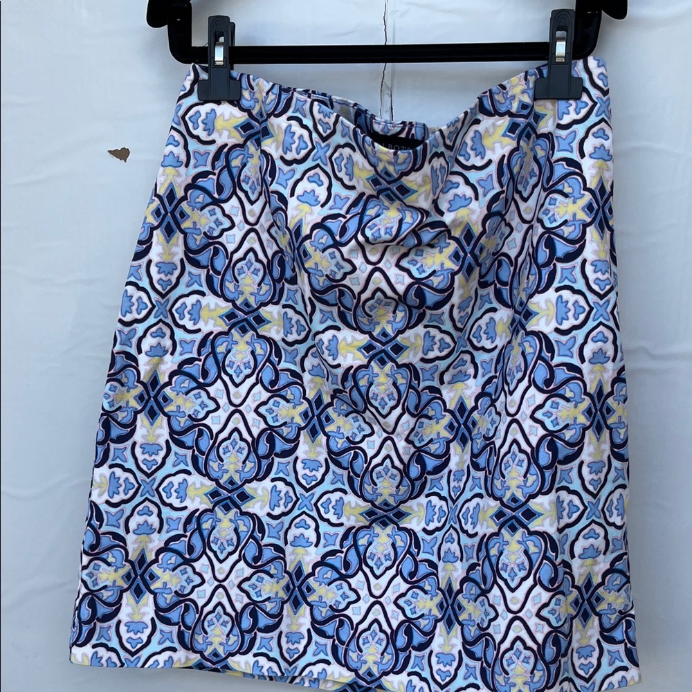 Talbots Blue and White A-Line Skirt
